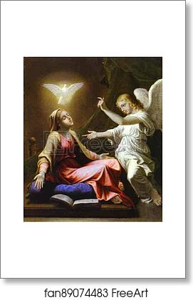 Free art print of The Annunciation by Nicolas Poussin