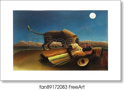 Free art print of The Sleeping Gypsy by Henri Rousseau