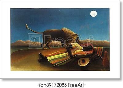 Free art print of The Sleeping Gypsy by Henri Rousseau Free art print of The Sleeping Gypsy by Henri Rousseau
