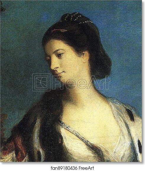 Free art print of Elizabeth, Duchess of Hamilton and Argyll. Detail by Sir Joshua Reynolds
