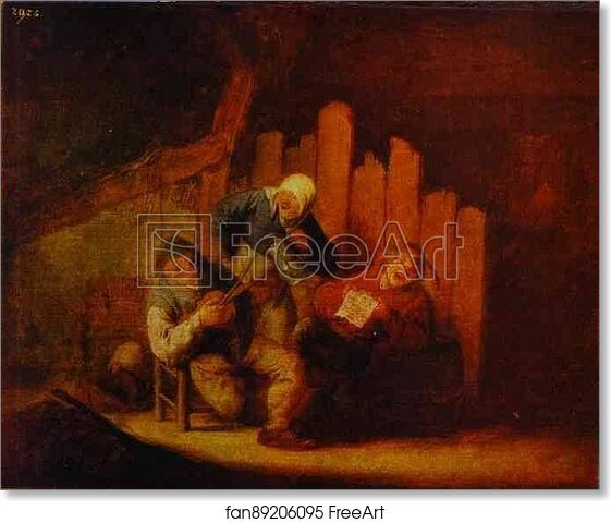 Free art print of Sense of Hearing by Adriaen Van Ostade