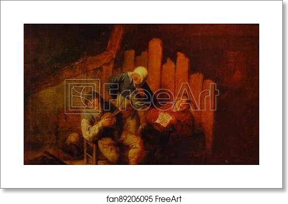 Free art print of Sense of Hearing by Adriaen Van Ostade Free art print of Sense of Hearing by Adriaen Van Ostade