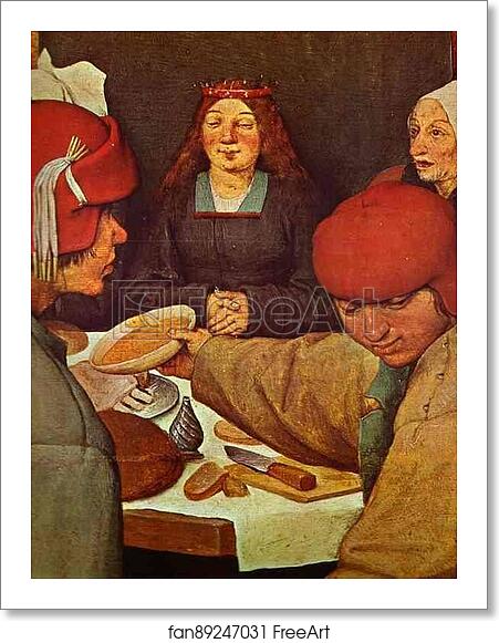 Free art print of The Peasant Wedding. Detail by Pieter Bruegel The Elder Free art print of The Peasant Wedding. Detail by Pieter Bruegel The Elder