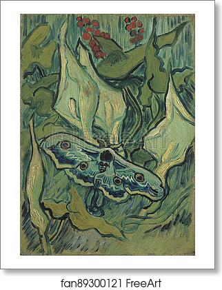 Free art print of Emperor moth by Vincent Van Gogh Free art print of Emperor moth by Vincent Van Gogh