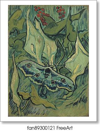 Free art print of Emperor moth by Vincent Van Gogh Free art print of Emperor moth by Vincent Van Gogh