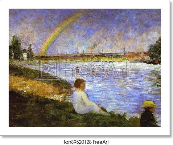 Free art print of Rainbow (study for Bathers at Asnières) by Georges Seurat Free art print of Rainbow (study for Bathers at Asnières) by Georges Seurat