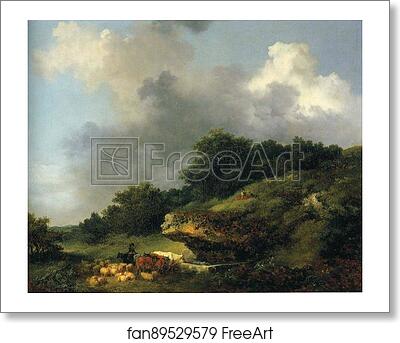 Free art print of The Watering Place by Jean-Honoré Fragonard
