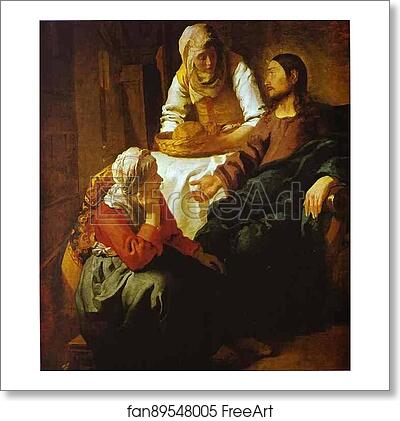 Free art print of Christ in the House of Mary and Martha by Jan Vermeer Free art print of Christ in the House of Mary and Martha by Jan Vermeer