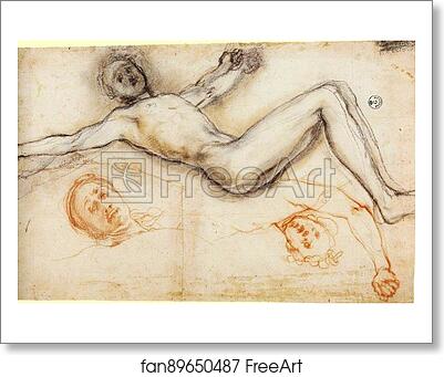Free art print of Study of the Nailing of Christ to the Cross by Jacopo Carrucci, Known As Pontormo Free art print of Study of the Nailing of Christ to the Cross by Jacopo Carrucci, Known As Pontormo