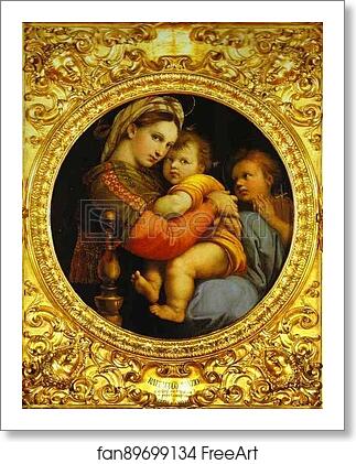 Free art print of Madonna della Sedia by Raphael
