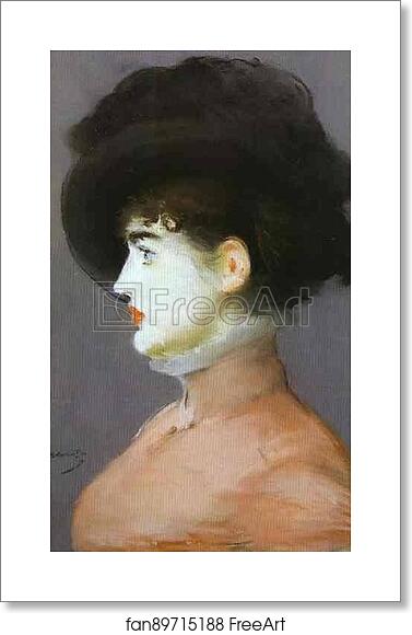 Free art print of The Viennese: Portrait of Irma Brunner in a Black Hat by Edouard Manet