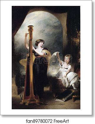Free art print of Caroline, Princess of Wales and Princess Charlotte by Sir Thomas Lawrence