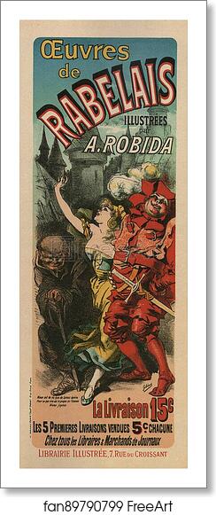 Free art print of Oeuvres de Rabelais by Jules Chéret Free art print of Oeuvres de Rabelais by Jules Chéret