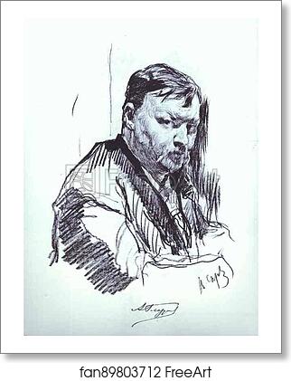 Free art print of Portrait of the Composer Alexander Glazunov by Valentin Serov Free art print of Portrait of the Composer Alexander Glazunov by Valentin Serov