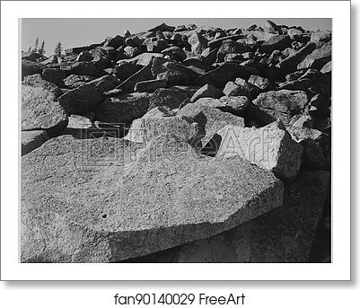 Free art print of Rock formation, "Moraine, Rocky Mountain National Park," Colorado. Photographs of National Parks and Monuments, compiled 1941 - 1942, documenting the period ca. 1933 - 1942. by Ansel Adams (1902-1984) Free art print of Rock formation, "Moraine, Rocky Mountain National Park," Colorado. Photographs of National Parks and Monuments, compiled 1941 - 1942, documenting the period ca. 1933 - 1942. by Ansel Adams (1902-1984)