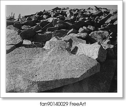 Free art print of Rock formation, "Moraine, Rocky Mountain National Park," Colorado. Photographs of National Parks and Monuments, compiled 1941 - 1942, documenting the period ca. 1933 - 1942. by Ansel Adams (1902-1984) Free art print of Rock formation, "Moraine, Rocky Mountain National Park," Colorado. Photographs of National Parks and Monuments, compiled 1941 - 1942, documenting the period ca. 1933 - 1942. by Ansel Adams (1902-1984)