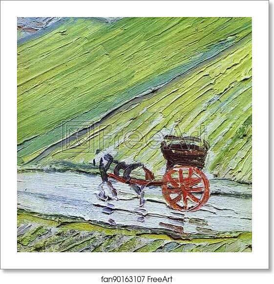 Free art print of A Road in Auvers after the Rain. Detail by Vincent Van Gogh