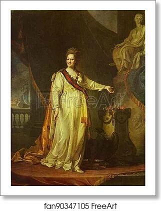 Free art print of Portrait of Catherine II as Legislator in the Temple of the Goddess of Justice by Dmitry Levitzky
