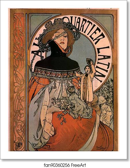 Free art print of Au Quartier Latin by Alphonse Mucha Free art print of Au Quartier Latin by Alphonse Mucha