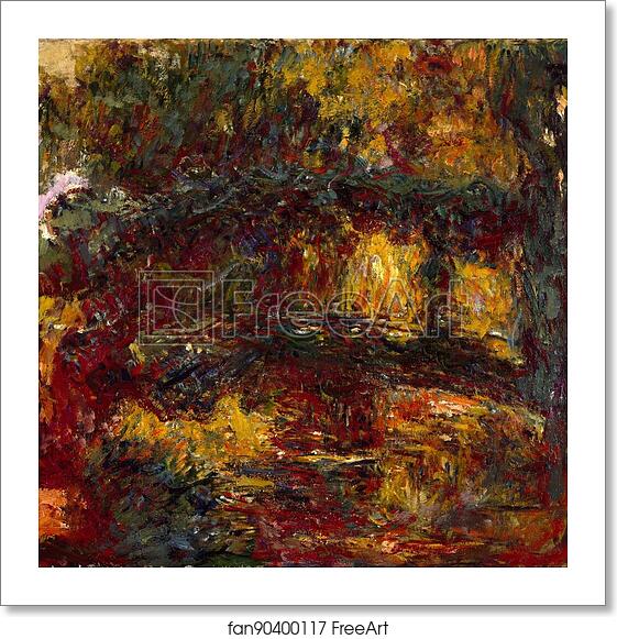 Free art print of The Japanese Footbridge, Giverny by Claude Monet