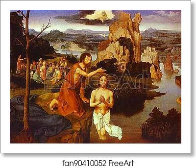 Free art print of The Baptism of Christ by Joahim Patinir