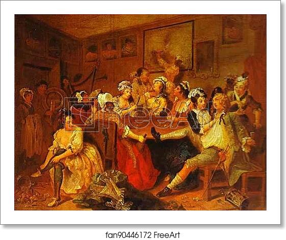 Free art print of The Tavern Scene. (A Rake's Progress) by William Hogarth Free art print of The Tavern Scene. (A Rake's Progress) by William Hogarth