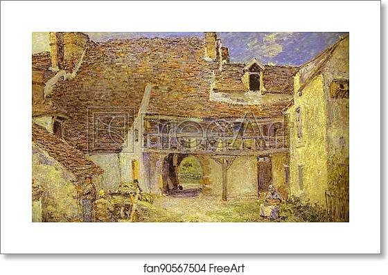 Free art print of Courtyard of Farm at St. Mammes by Alfred Sisley Free art print of Courtyard of Farm at St. Mammes by Alfred Sisley