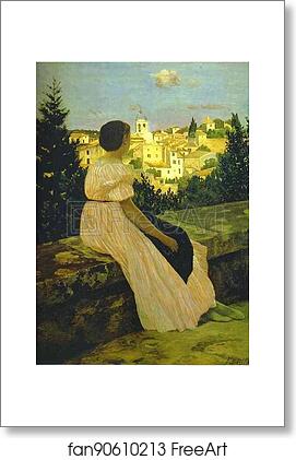 Free art print of The Pink Dress by Frédéric Bazille