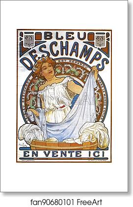 Free art print of Bleu Deschamps by Alphonse Mucha Free art print of Bleu Deschamps by Alphonse Mucha
