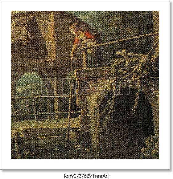 Free art print of Landscape with a Watermill. Detail by François Boucher Free art print of Landscape with a Watermill. Detail by François Boucher