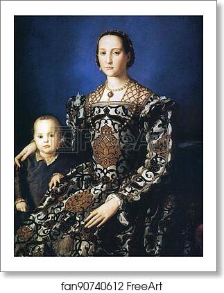 Free art print of Portrait of Eleonora of Toledo with Her Son Giovanni by Agnolo Bronzino