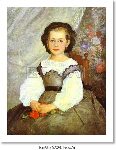 Free art print of Little Miss Romaine Lacaux by Pierre-Auguste Renoir