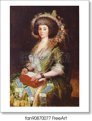 Free art print of Portrait of Senora Bermúsezné Képmása by Francisco De Goya Y Lucientes