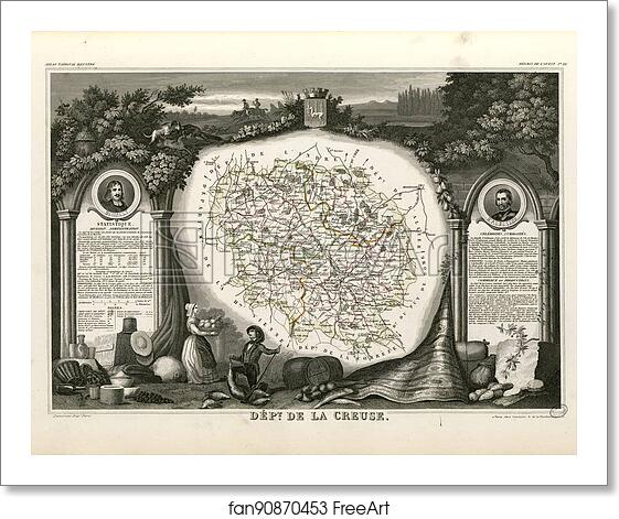 Free art print of Dépt. de la Creuse (région de l'ouest) by Victor Jules Levasseur