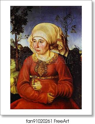 Free art print of A Lady (The Wife of Law Professor Johannes Reuss) by Lucas Cranach The Elder