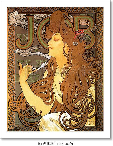 Free art print of Job by Alphonse Mucha