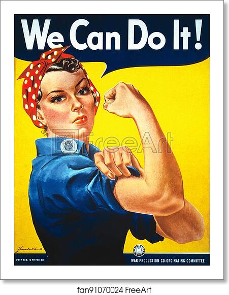 Free art print of We Can Do It! by J. Howard Miller Free art print of We Can Do It! by J. Howard Miller