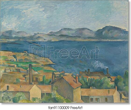 Free art print of The Bay of Marseilles, Seen from L'Estaque by Paul Cézanne