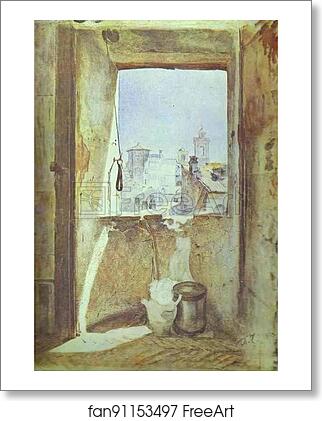Free art print of Window on Staircase to the Artist's Studio in Rome by Pavel Tchistyakov