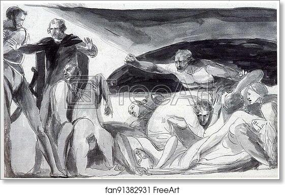 Free art print of John Howard Visiting a Lazaretto by George Romney