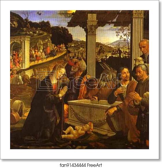Free art print of Adoration of the Shepherds by Domenico Ghirlandaio