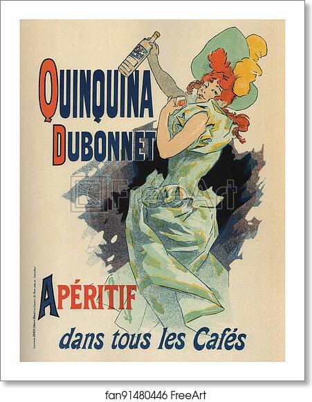 Free art print of Quinquina Dubonnet Apéritif 1895 [1134] by Jules Chéret