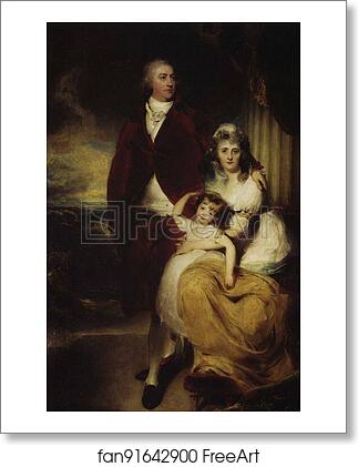 Free art print of Henry Cecil, 10th Earl of Exeter, Later 1st Marquess, with His Wife Sarah, Countess of Exeter, and Daughter, Lady Sophia by Sir Thomas Lawrence
