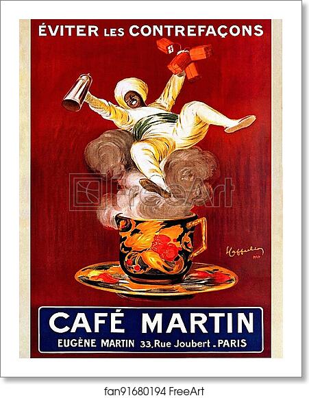 Free art print of Café Martin by Leonetto Cappiello