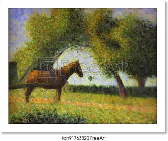 Free art print of Horse in a Field by Georges Seurat Free art print of Horse in a Field by Georges Seurat