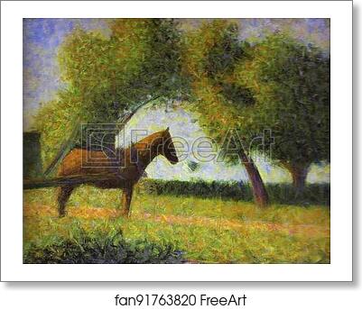 Free art print of Horse in a Field by Georges Seurat