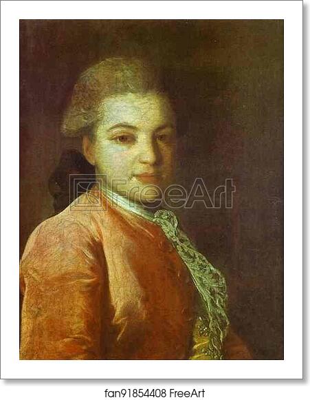 Free art print of Portrait of Count Illarion Ivanovich Vorontsov (1760s-1791) by Fedor Rokotov