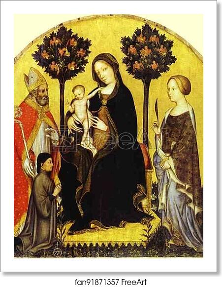 Free art print of Virgin and Child with St. Nicholas and St. Catherine by Gentile Da Fabriano Free art print of Virgin and Child with St. Nicholas and St. Catherine by Gentile Da Fabriano