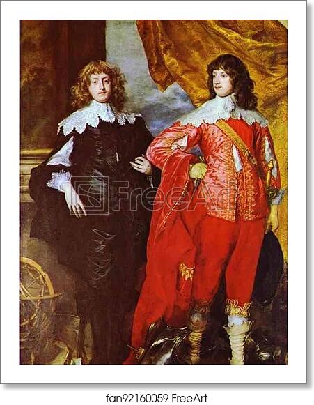 Free art print of George Digby, 2nd Earl of Bristol and William Russell, 1st Duke of Bedford by Sir Anthony Van Dyck