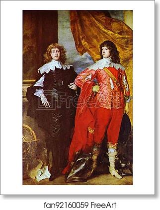 Free art print of George Digby, 2nd Earl of Bristol and William Russell, 1st Duke of Bedford by Sir Anthony Van Dyck